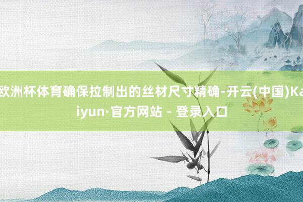 欧洲杯体育确保拉制出的丝材尺寸精确-开云(中国)Kaiyun·官方网站 - 登录入口