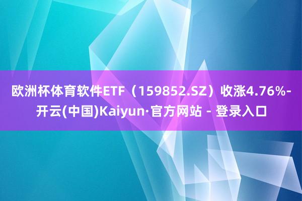 欧洲杯体育软件ETF（159852.SZ）收涨4.76%-开云(中国)Kaiyun·官方网站 - 登录入口