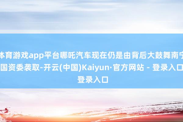 体育游戏app平台哪吒汽车现在仍是由背后大鼓舞南宁国资委袭取-开云(中国)Kaiyun·官方网站 - 登录入口