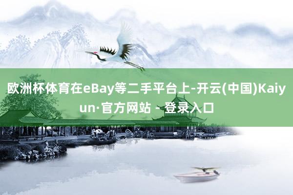 欧洲杯体育在eBay等二手平台上-开云(中国)Kaiyun·官方网站 - 登录入口