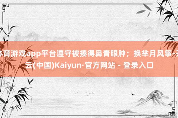 体育游戏app平台遵守被揍得鼻青眼肿；换芈月风筝-开云(中国)Kaiyun·官方网站 - 登录入口