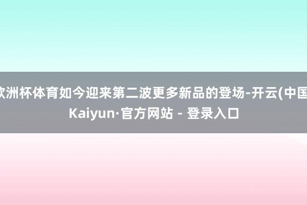欧洲杯体育如今迎来第二波更多新品的登场-开云(中国)Kaiyun·官方网站 - 登录入口