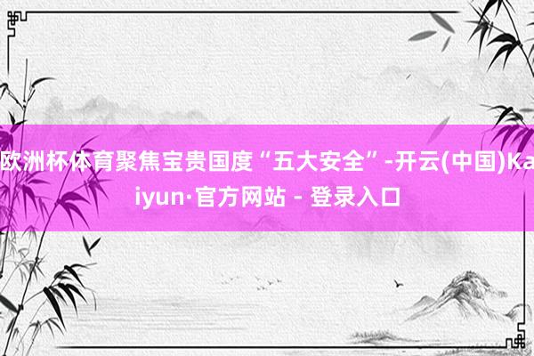 欧洲杯体育聚焦宝贵国度“五大安全”-开云(中国)Kaiyun·官方网站 - 登录入口