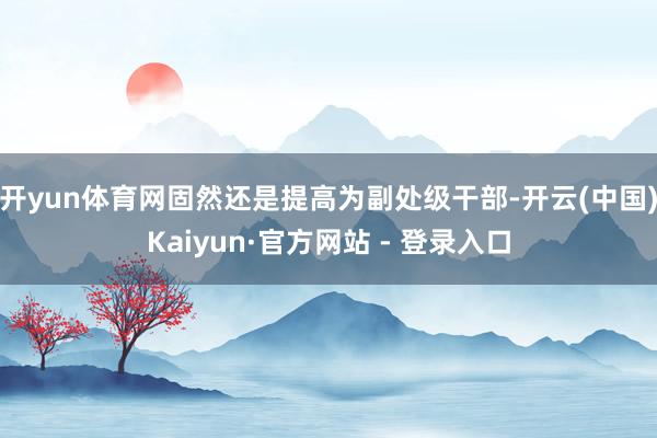 开yun体育网固然还是提高为副处级干部-开云(中国)Kaiyun·官方网站 - 登录入口